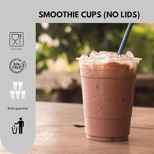 100X Clear Plastic Disposable Drink Cups for Water 7 Oz/180ml Perfect for Drinking Events Home, Parties Picnic and Everyday Use (Pack of 100) thumbnail 5