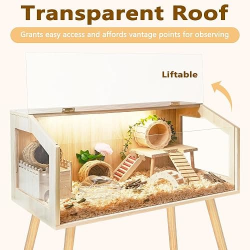 Prolee Hamster Cage with Legs, Guinea Pig Cages Chew Proof, Hamster House, Hamster Cages and Habitats, 48" L x 20" W x 47.6" H thumbnail 5
