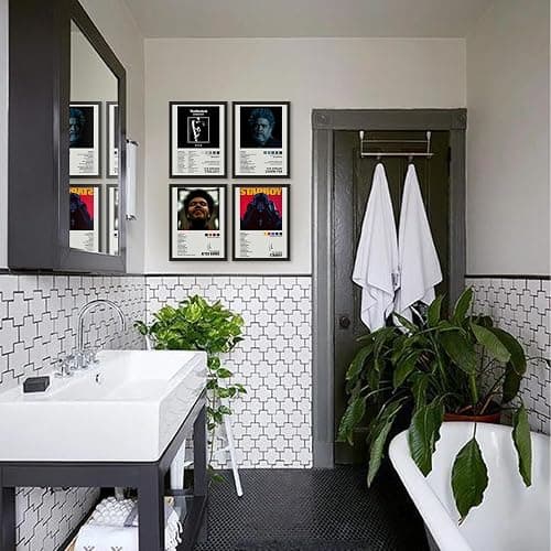 BDSHUNBF Lot de 6 d'Album de The Weeknd, Impressions sur Toile de Pochettes, Affiche d'Art, Décoration Murale, sans Cadre, pour Dortoir Chambre, 20 x 25 cm thumbnail 4