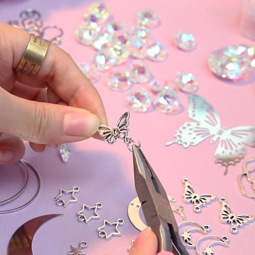 DIY Suncatcher Kit 400pcs Sun Catchers Making Kit Supplies Art and Crafts for Adults With Tutorial Hanging Prism Sun Catcher with Crystals for Window Home Garden Festival Decor Gifts (Butterfly) thumbnail 6