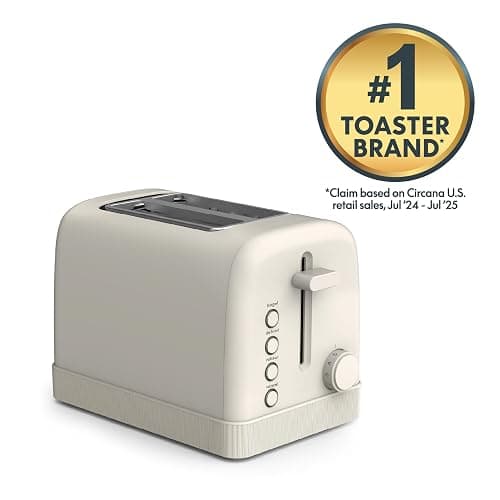 bella 2 Slice Toaster, 6 Setting Shade Control w Reheat, Cancel, Bagel & Defrost Buttons, Removable Crumb Tray, Anti Jam & Auto Shutoff, Auto Centering Guides & Cord Wrap, 900 Watt, Oatmilk thumbnail 5