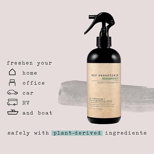 Air Essentials 12 oz Air Freshener & Odor Eliminator Spray - Neutralize Odors from Smoke, Pets, Food & Garbage in Homes, Offices & Cars - Made with Clean Essential Oils (Eucalyptus Mint, 2-Pack) thumbnail 6