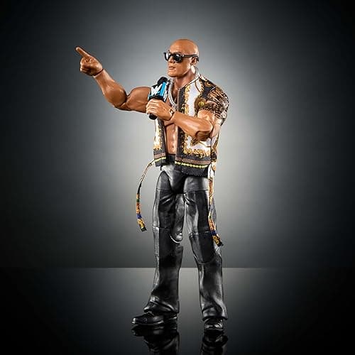 Mattel WWE Elite Action Figure & Accessories, Series #115 6-inch Collectible The Rock with 25 Articulation Points & Swappable Hands - The Rock thumbnail 4