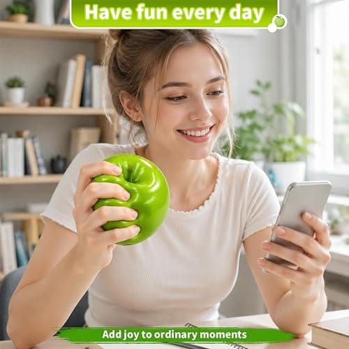 Slush Apple Squishy, 2026 New Portable Soft Squishy Ball (Green) | Soft Slow Slush Ball Squishy, Realistic Fake Food Stress Ball, Squeeze Relaxing Fidget Relaxing Fidget for Adults thumbnail 2