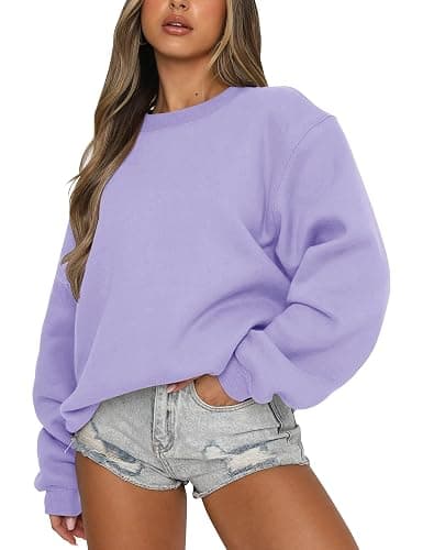 Orchidays Women's Casual Crewneck Sweatshirt Long Sleeve Loose Fitting Pullovers Fall Tops - Image 1