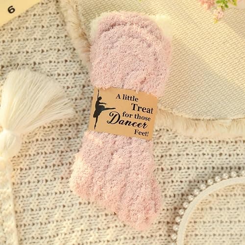 Brikabia Dance Gifts for Dancers, Ultra Soft Fuzzy Dance Socks for Women Dancer Party Favor thumbnail 5