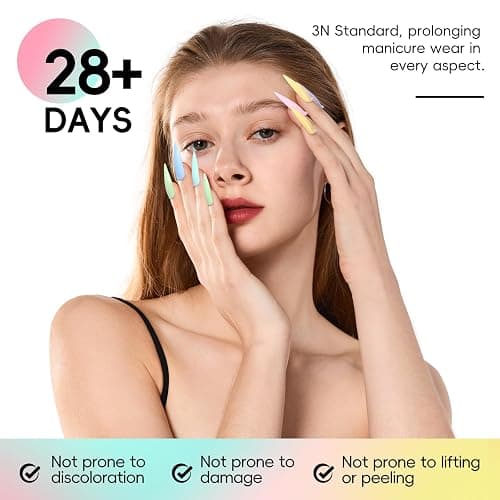 PEACECOLOR Gel Nail Polish Set, 39 PCS Gel Nail Kit with U V Lamp 22+4 Colours White Pink Yellow Gels Polish Set with Base and Top Coat Manicure Tools Nail Salon Sets DIY at home Gifts for Women - Classic Seasons Gel Nail Polish Set thumbnail 7