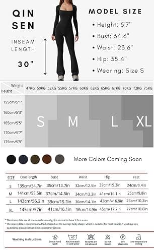 QINSEN Jumpsuits for Women Square Neck Wide Leg Full Length Romper Playsuit - Small - Black thumbnail 6