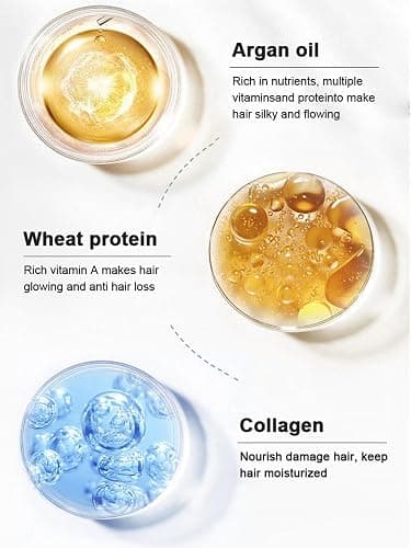 Karseell Collagen Hair Treatment Deep Repair Conditioning Argan Oil Collagen Hair Mask Essence for Dry Damaged Hair All Hair Types 16.90 oz 500ml thumbnail 3