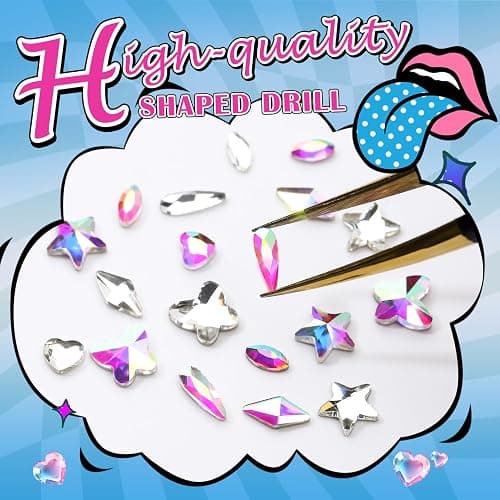 WATRZ 380 pcs Teeth Gem Kit,Tooth Diamonds Gems Kit for Teeth DIY Crystals Teeth Jewelry Kit for Girls Y2K Crystal AB Rhinestones Butterfly Love Star Multiple Styles for Boys Harmless Fashionable thumbnail 5