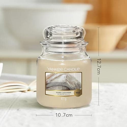 Yankee Candle Scented Candle | Warm Cashmere Medium Jar Candle| Burn Time: up to 75 Hours thumbnail 3