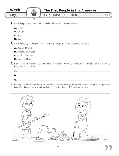5th Grade Social Studies: Daily Practice Workbook | 20 Weeks of Fun Activities | History | Government | Geography | Economics | + Video Explanations for Each Question (Social Studies by ArgoPrep) thumbnail 6