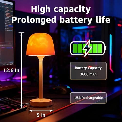 Peledic Waterproof Shower Lamp, Spa-Like Bathroom Light, Rechargeable Cordless Lamp with Touch & Remote Control, 16 Color Ocean Wave Projector, Shower Light for Inside Shower & Bathtub thumbnail 2