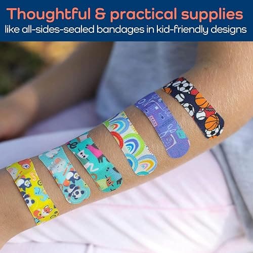 KeepGoing Large Home First Aid Kit for Kids – 270 Pc. for Car, Home, Dorm, & Boat with Latex-Free Bandages – 10 x 7 x 3.5 in. Travel First Aid Kit (Boho) thumbnail 6