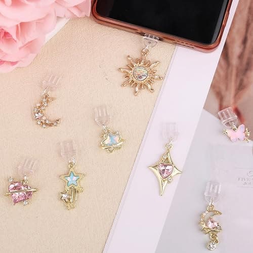 Goktvai 8pcs Cute Dust Plug Charm Compatible with Kindle & Phone & Electronic Devices Type-C Charger Port, Fun Dust Plug Pendant for Electronic Devices Accessory thumbnail 3