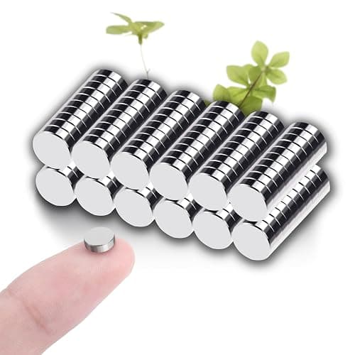 60 Pcs Small Round Neodymium Magnets for Crafts – Little Tiny Mini Refrigerator Whiteboard Locker Fridge Dry Erase Board Cabinets & Nail Art - Image 1