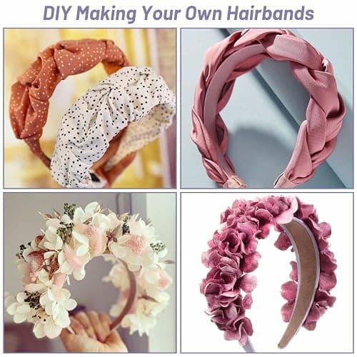 anezus 16 Pcs Satin Headbands Bulk 1 Inch Anti-slip Ribbon Hair Bands Plain Hard Headbands for Women Girls DIY Craft Hair Accessories (Multicolor) thumbnail 5