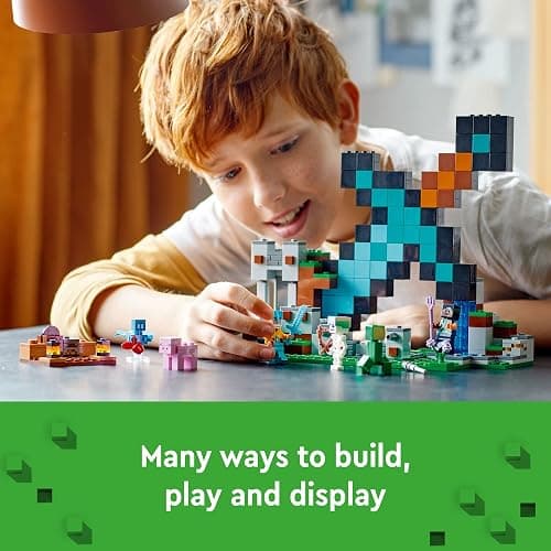 LEGO Minecraft The Sword Outpost 21244 Building Toys - Featuring Creeper, Warrior, Pig, and Skeleton Figures, Game Inspired Toy for Fun Adventures and Play, Gift for Kids, Boys, and Girls Ages 8+ thumbnail 3