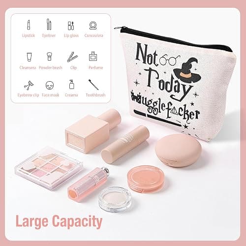 niudewo Funny Magic Wizard Cosmetic Bag Not Today Makeup Bag Pouch Birthday Christmas Gifts for Women Girl Sister Friends thumbnail 6