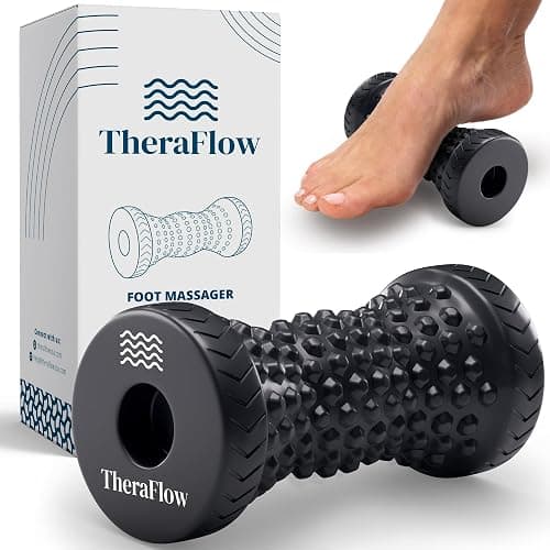 TheraFlow Foot Massager for Plantar Fasciitis Relief - Portable & Lightweight Foot Massager for Neuropathy Pain Relief for Feet, 360° Acupressure Nubs - Image 1
