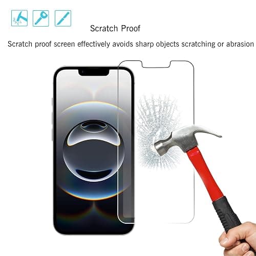 Ailun Screen Protector for iPhone 16e / iPhone 14 / iPhone 13 / iPhone 13 Pro [6.1 Inch] Display 3 Pack Tempered Glass, Case Friendly [Not for iPhone 16 6.1 Inch] thumbnail 3