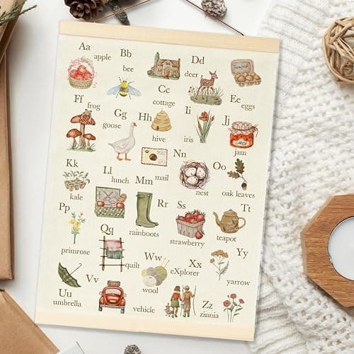 BirtDerr Woodland Nursery Decorations, Forest Nursery Decor, Boy Room Wall Decor, Jungle Decoration For Kids, strawberry, cottage, montessori, abc, school, homeschool thumbnail 4