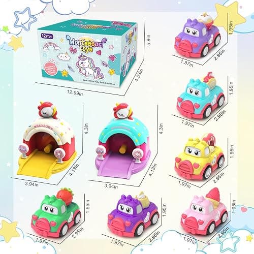 seveclotree Jouet Enfant 1 2 3 Ans Fille,Petite Voiture Jouet Voiture Enfant,Jouet Bebe 1 2 an, Jeux Éducatifs pour 1 2 3 4 5 Ans Enfants Garçons Filles thumbnail 6