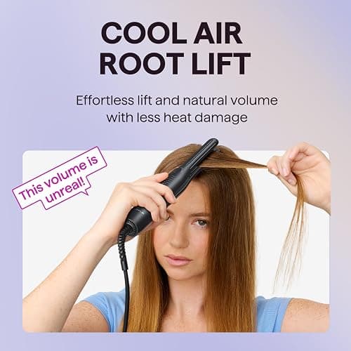 Wavytalk 0.65" Pencil Flat Iron, Cool Curl Pencil, Small Airflow Styler and Straightener for Short Hair, Pixie Cut and Edges, Curling Iron for Short Hair with 360º Cool Airflow, Black thumbnail 8