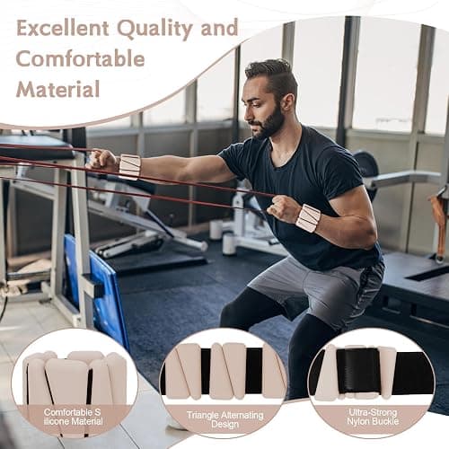 Wrist Weights for Women, Adjustable Ankle Weights Silicone Bracelet Weights Arm Leg Weights for Women Men Ankle Weights for Yoga Running Swimming Pilates Gym Set of 2 thumbnail 3