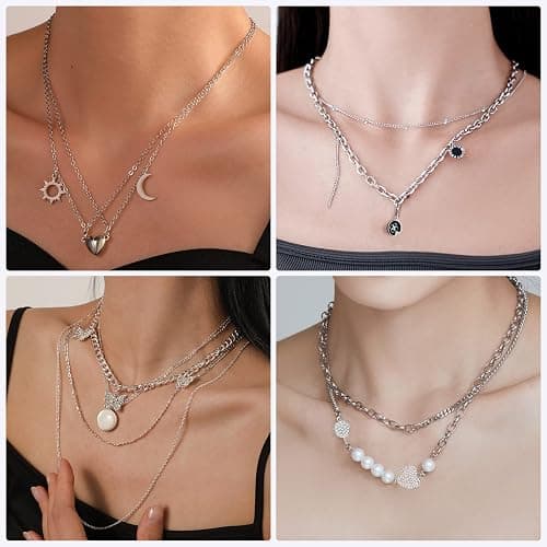 Ecoofor Necklace Chains for Jewelry Making, 78.7 Feet 10 Rolls Stainless Steel Jewelry Chains for DIY Necklace Bracelet Jewelry Making with Stainless Steel Jump Rings/Lobster Clasps/Connectors thumbnail 6