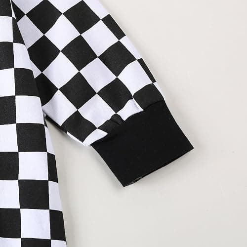 Karuedoo Newborn Baby Boy Girl Clothes Checkered Long Sleeve Zipper Romper Jumpsuit One Piece Bodysuit Fall Winter Outfit thumbnail 5
