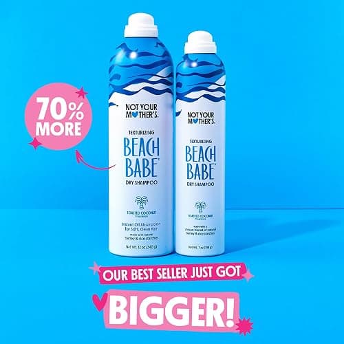 Not Your Mother's Value Pack Beach Babe Jumbo Dry Shampoo (2-Pack) - 12 oz Each - 70% More to Instantly Absorb Oil and Create Effortless Sea-Tossed Texture - Toasted Coconut - For All Hair Types thumbnail 6