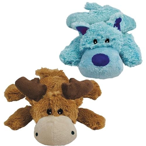 (2 Pack) KONG Moose & blue dog plush dog toys - Image 1