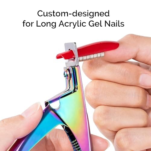 MelodySusie Nail Clippers Tip Cutters for Acrylic False Fake Gel Artificial Nails Rustproof Sharp Professional Manicure Pedicure Trimmer Nail Care Tools (Colorful, Small) thumbnail 3