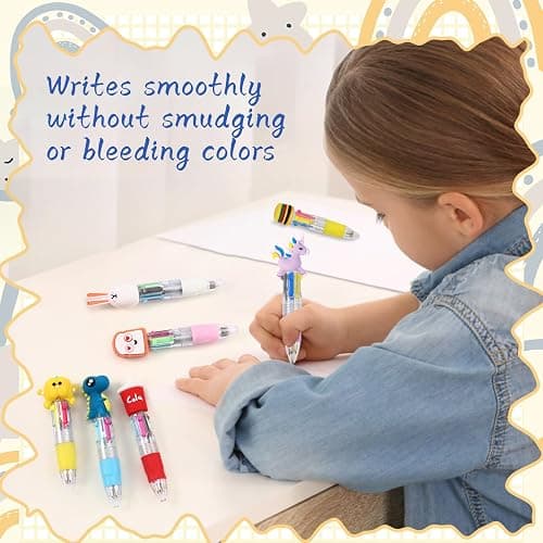 BVAROLYTH 30Pcs Mini Multicolor Pens in One 4-in-1 Cute Pens Bulk for Kids, Ballpoint Pen for Birthdays and Children's Parties, Fun Gifts Assorted Ink Kawaii Pen thumbnail 4