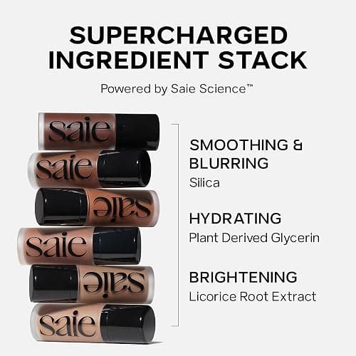 Saie Dew Bronze - Hydrating Liquid Bronzer Stick For a Sun Kissed Glow - Liquid Contour Stick Infused with Nourishing Skin Care Ingredients - Sculpted Face Makeup Essential - Sand (0.4 oz) thumbnail 4