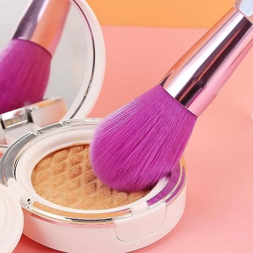 Kingtree Makeup Brush Set, 10PCS Crystal Makeup Brushes Premium Synthetic Foundation Powder Concealer Eye Shadow Blush Makeup Brushes Set, Professional Make Up Brush Kit for Girls Ladies thumbnail 3