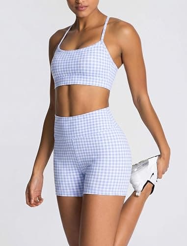 Women's Workout Sets 2 Piece Yoga Outfit High Waisted Biker Shorts Leggings Sports Bra Gym Fitness Clothes Tracksuit thumbnail 5