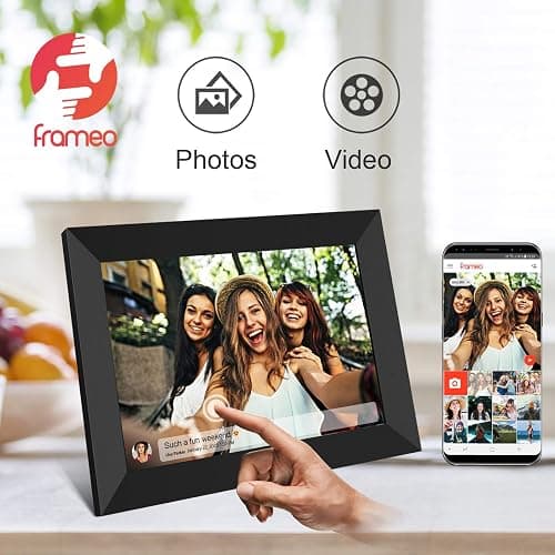 32GB FRAMEO 10.1 Inch Smart WiFi Digital Photo Frame 1280x800 IPS LCD Touch Screen, Auto-Rotate Portrait and Landscape, Built in 32GB Memory, Share Moments Instantly via Frameo App from Anywhere thumbnail 3