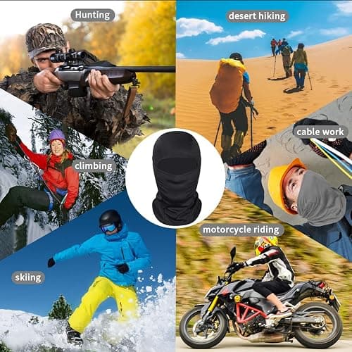 Achiou Ski Mask for Men Women, Balaclava Face Cover, Shiesty Mask UV Protector Lightweight for Motorcycle Snowboard thumbnail 6