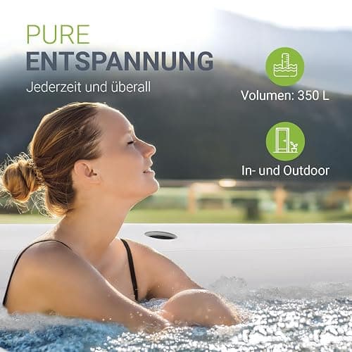 Juskys Aufblasbare Badewanne M - Outdoor Wanne für Erwachsene, faltbare, mobile Eistonne mit Rückenlehne für den Balkon, Eisbad mit Abdeckung & Pumpe thumbnail 3