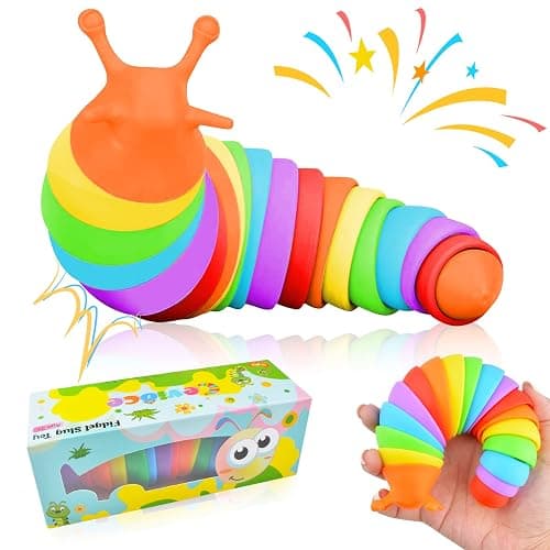 Cevioce Fidget Slug Toy, Sensory Slug Fidget Toy for Kids & Adults, 1 PC Cute Autism Sensory Toys for Autistic Children Great Birthday Gift for Girls Boys Toddlers Christmas Stocking Stuffers for Kids - Image 1