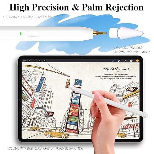 Stylus Pen for iPad 11th&10th Generation,Milikilo Pen with Pencil Holder,Palm Rejection,for Air11&13"(M2/M3), Pad Pro 11"&13"(M4),iPad 6-11th,iPad Pro 11"/12.9 ", iPad Air 3/4/5,Mini 5/6 thumbnail 6
