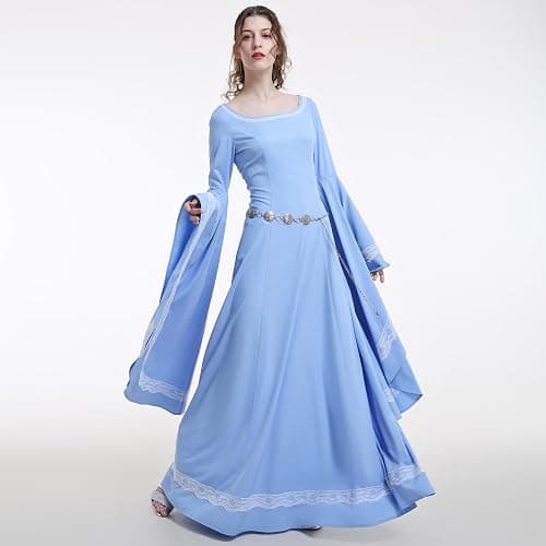 Daizbella Renaissance Dress Gown for Women - Medieval Dress with Lace Decoration for Halloween Party or Renaissance Fair thumbnail 5