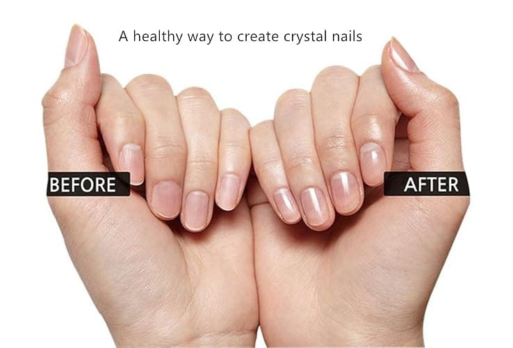 MiDenso Premium Glass Nail File with Case, Crystal Diamond Salon Best Beauty Nail Buffer for Natural and Acrylic Nails Christmas Gift for Woman and Man,Apricot thumbnail 3