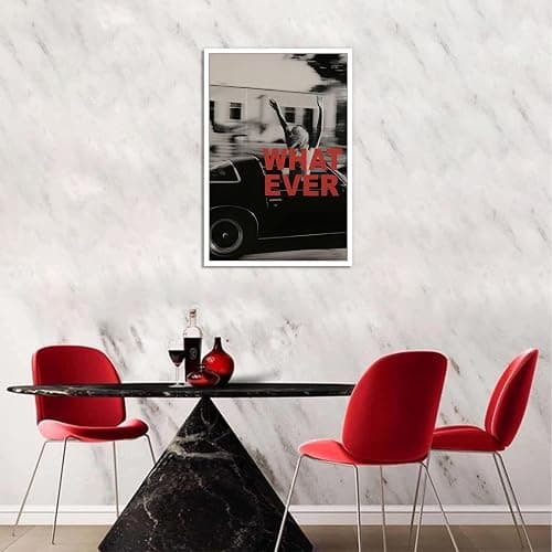 Vintage Black And White Canvas Poster Both Hand Out Of Car Window Woman Wall Art Trendy Feminist Aesthetic Photography Pictures Painting For Living Room Bedroom Bar Cart Wall Decor 12x16in Unframed thumbnail 6