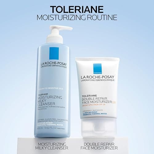 La Roche-Posay Toleriane Moisturizing Milky Cleanser, Gentle Face Cleanser with Glycerin for Dry, Sensitive & Allergy-Prone Skin, Face Wash for Hydration, Makeup Remover Cleanser, 13.5fl oz thumbnail 7