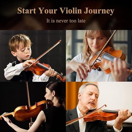 Eastar 4/4 Full Size Violin Set Matte Fiddle for Beginners Adults with Hard Case, Rosin, Shoulder Rest, Bow, Tuner and Extra Strings (Imprinted Finger Guide on Fingerboard), EVA-3 thumbnail 7