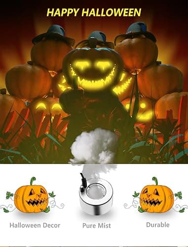 alizzy Ultrasonic Mist Maker, Indoor Fountain Water Feature Pond Portable Reptile Fogger Air humidifier, Halloween Cauldron Mini Fog Machine thumbnail 3