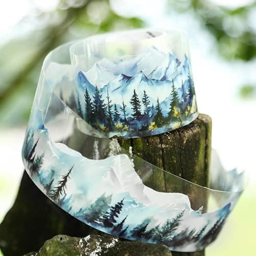 AuriicLeaf Mountain PET Tapes Set, 6 Rolls of Nature Ephemera for Junk Journaling, Scrapbooking, Crafting, DIY Projects, Diaries, and Art Supplies thumbnail 4
